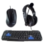 3GO COMBODRILEH2 teclado Ratón incluido Juego USB QWERTY Negro