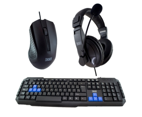 3GO COMBODRILEH2 teclado Ratón incluido Juego USB QWERTY Negro