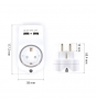 Adaptador de pared welly enjoy 1 toma schuko 16a con luz nocturna soporte para telefono 2 puertos usb indicador led blanco WY13030