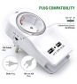 Adaptador de pared welly enjoy 1 toma schuko 16a con luz nocturna soporte para telefono 2 puertos usb indicador led blanco WY13030