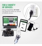 Adaptador de pared welly enjoy 1 toma schuko 16a con luz nocturna soporte para telefono 2 puertos usb indicador led blanco WY13030