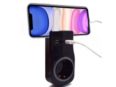 Adaptador de pared welly enjoy toma schuko 16a con luz nocturna 2puert...