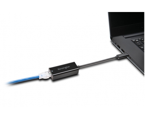 Adaptador de red kensington usb tipo-c a ethernet CA1100E negro K33475WW