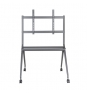 AISENS Soporte De Suelo Pro Con Rueda, 1 Bandeja Para Pantalla Interactiva/TV 120kg De 50-86, Negro