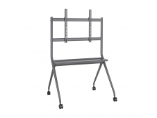 AISENS Soporte De Suelo Pro Con Rueda, 1 Bandeja Para Pantalla Interac...