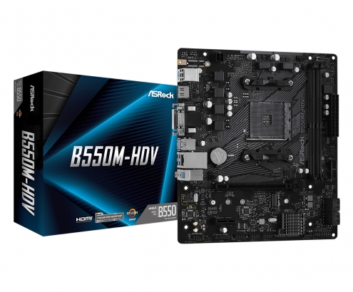 Asrock B550M-HDV placa base zócalo AM4 micro atx amd B550 90-MXBDJ0-A0UAYZ