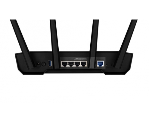 ASUS 90IG0790-MO3B00 router inalámbrico Gigabit Ethernet Doble banda (2,4 GHz / 5 GHz) Negro, Naranja