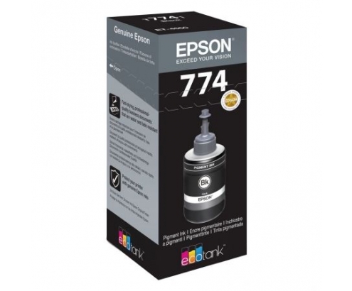 BOTELLA TINTA EPSON T7741 140ML COMPATIBLE CON ECOTANK ET-4550 NEGRA C13T774140