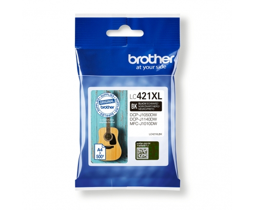 Brother LC-421XLBK cartucho de tinta 1 pieza(s) Original Alto rendimiento (XL) Negro