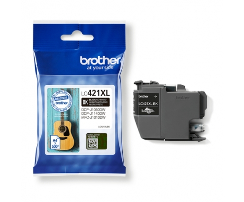 Brother LC-421XLBK cartucho de tinta 1 pieza(s) Original Alto rendimiento (XL) Negro