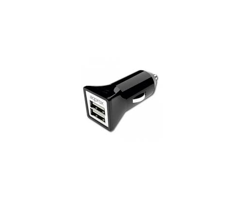 CARGADOR APPROX COCHE 2 PUERTOS USB NEGRO APPUSBCAR31B 