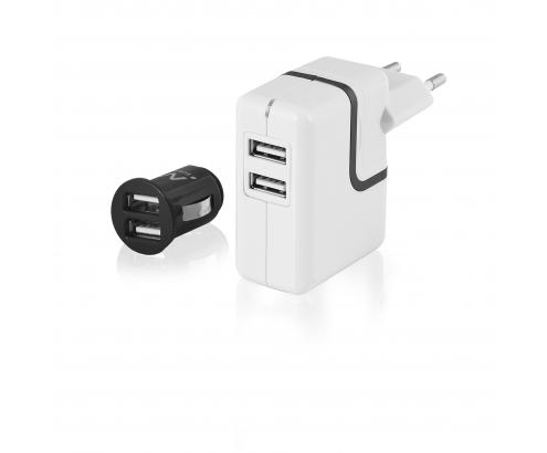 CARGADOR EWENT KIT COCHE CASA EW1206