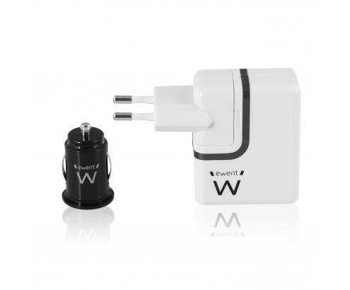 CARGADOR EWENT KIT COCHE CASA EW1206
