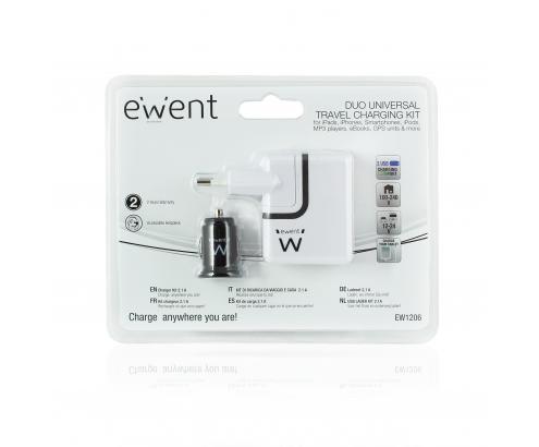 CARGADOR EWENT KIT COCHE CASA EW1206
