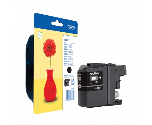 Cartucho de tinta brother original negro LC121BK