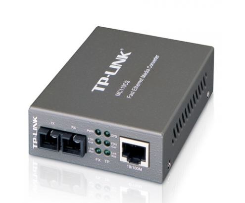 CONVERTIDOR TP-LINK MC110CS RJ45 10/100 A FIBRA 