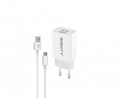 Eightt Cargador Smartphone / Tablet Micro USB 5V 2.4A con cable Micro USB