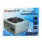 Eightt Fuente de Alimentación 500W. Ventilador silencioso de 12 cm. 1 x ATX 20+4 pines, 1 x EPS/ATX 12V 4 pines, 4x SATA, 2x Molex