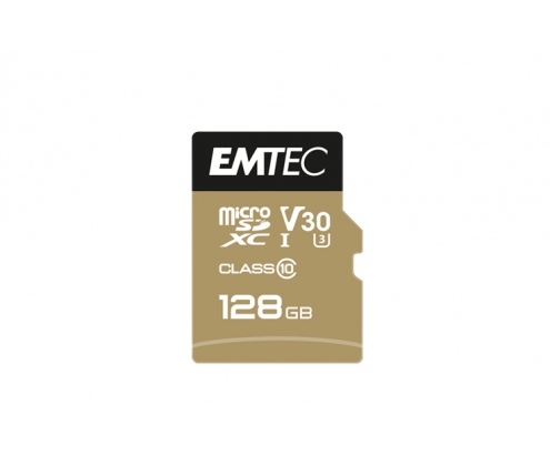 Emtec SpeedIN PRO Memoria microsdxc flash 128gb UHS-I Class 3 (U3) negro oro