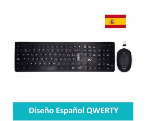 EWENT EW3256 TECLADO Y RATON INALAMBRICOS NEGRO