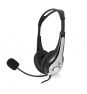 Ewent EW3565 auricular y casco Auriculares Alámbrico Diadema Llamadas/Música USB tipo A Negro, Blanco