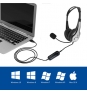 Ewent EW3565 auricular y casco Auriculares Alámbrico Diadema Llamadas/Música USB tipo A Negro, Blanco