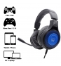 Ewent PL3322 Auriculares gaming diadema conector de 3.5mm negro azul