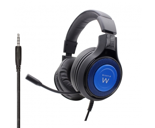 Ewent PL3322 Auriculares gaming diadema conector de 3.5mm negro azul