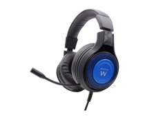 Ewent PL3322 Auriculares gaming diadema conector de 3.5mm negro azul