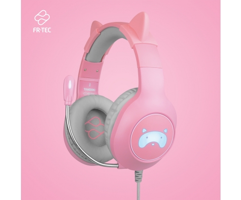 FR-TEC Cascos gamer Tanooki con Orejas Diadema