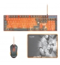 FR-TEC PC Dragon Ball Super PACK Keyboard + Mouse + Mousepad teclado Ratón incluido USB Gris, Naranja