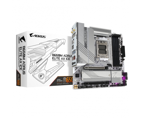 Gigabyte B650M AORUS ELITE AX ICE placa base AMD B650 Zócalo AM5 micro ATX