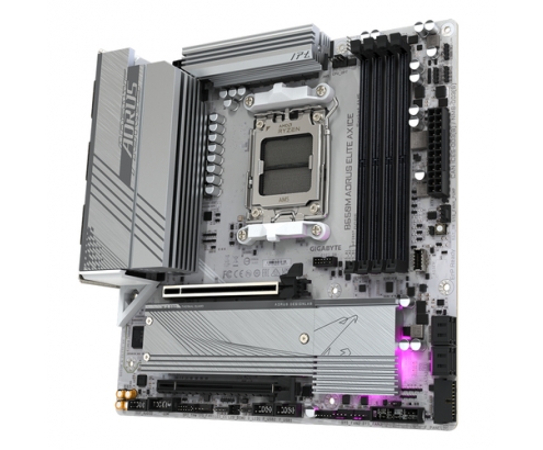 Gigabyte B650M AORUS ELITE AX ICE placa base AMD B650 Zócalo AM5 micro ATX