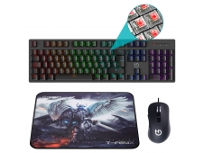 Hiditec Teclado gaming mecanico GK400 usb  + Raton gaming Blitz + Alfo...