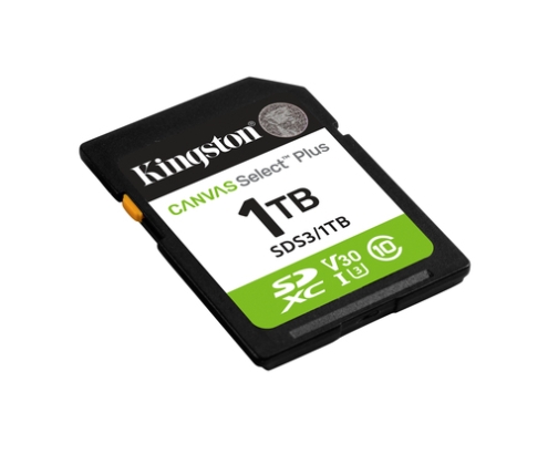 Kingston Technology 1 TB SDXC Canvas Select Plus Gen3 150 MB/s C10 UHS-I U3 V30