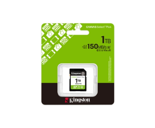 Kingston Technology 1 TB SDXC Canvas Select Plus Gen3 150 MB/s C10 UHS-I U3 V30