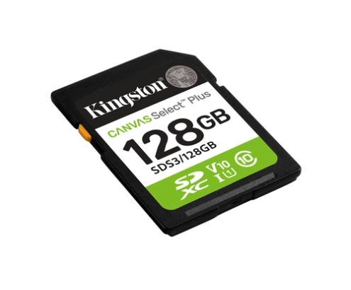 Kingston Technology 128 GB SDXC Canvas Select Plus Gen3 150 MB/s C10 UHS-I U1 V10