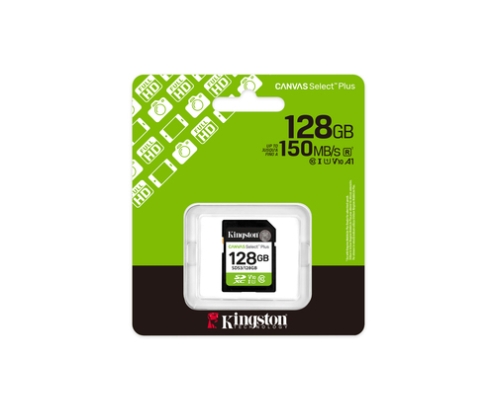 Kingston Technology 128 GB SDXC Canvas Select Plus Gen3 150 MB/s C10 UHS-I U1 V10