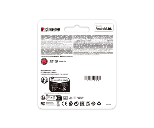 Kingston Technology 128GB microSDXC Canvas Go Plus Gen4 200R A2 U3 Paquete individual sin ADP