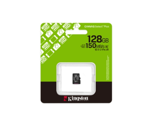 Kingston Technology 128GB micSDXC Canvas Select Plus Gen3 150R A1 (Adaptador de SD no incluido)