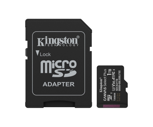 Kingston Technology 1TB microSDXC Canvas Select Plus Gen3 150MB/s A1 (Incluye adaptador de SD)