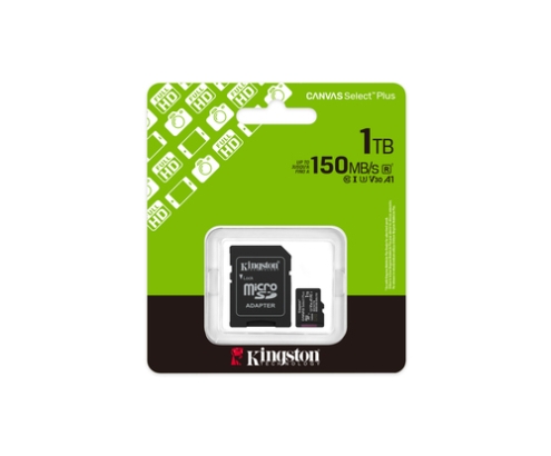 Kingston Technology 1TB microSDXC Canvas Select Plus Gen3 150MB/s A1 (Incluye adaptador de SD)