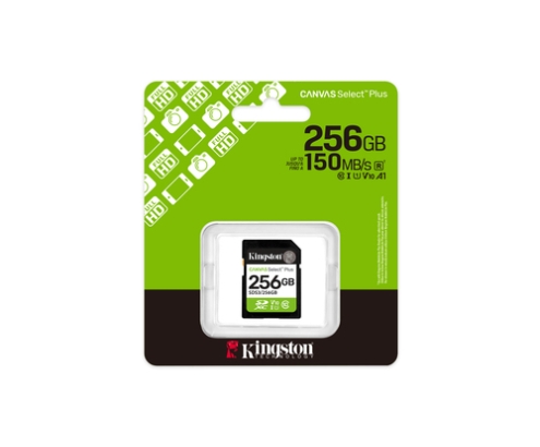 Kingston Technology 256 GB SDXC Canvas Select Plus Gen3 150 MB/s C10 UHS-I U1 V10