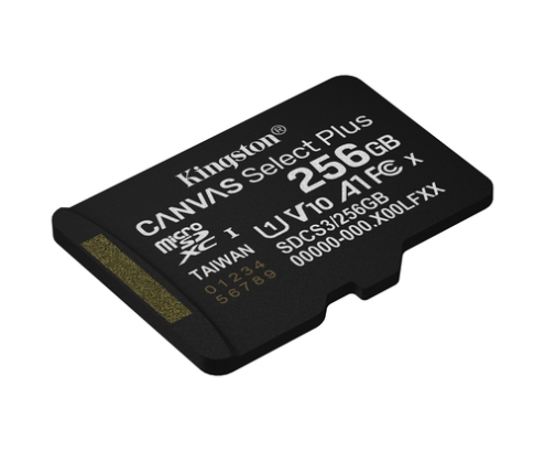 Kingston Technology 256GB microSDXC Canvas Select Plus Gen3 150MB/s A1 (Incluye adaptador de SD)