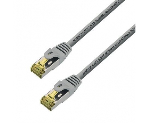 LATIGUILLO AISENS RJ45 S/FTP CAT7 25CM GRIS A146-0332