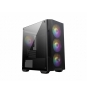 MSI MAG FORGE M100A carcasa de ordenador Micro Torre Negro, Transparente