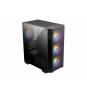 MSI MAG FORGE M100A carcasa de ordenador Micro Torre Negro, Transparente