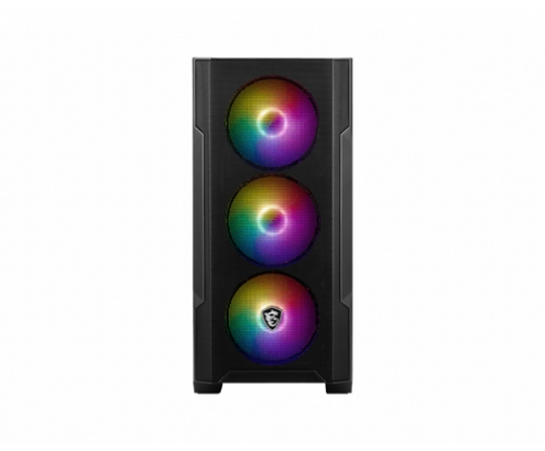 MSI MAG FORGE M100A carcasa de ordenador Micro Torre Negro, Transparente