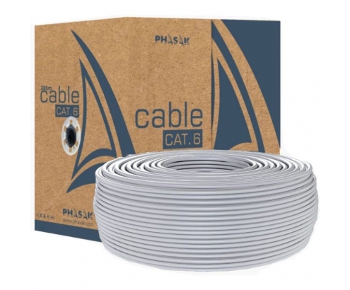 Phasak  Bobina de Cable RJ45 UTP PHR 6100 Cat.6/ 100m