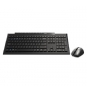 RAPOO Teclado y ratón, Combo 8210M, Inalámbricos, Multimodo, baterÍ­a duradera, Color Negro 